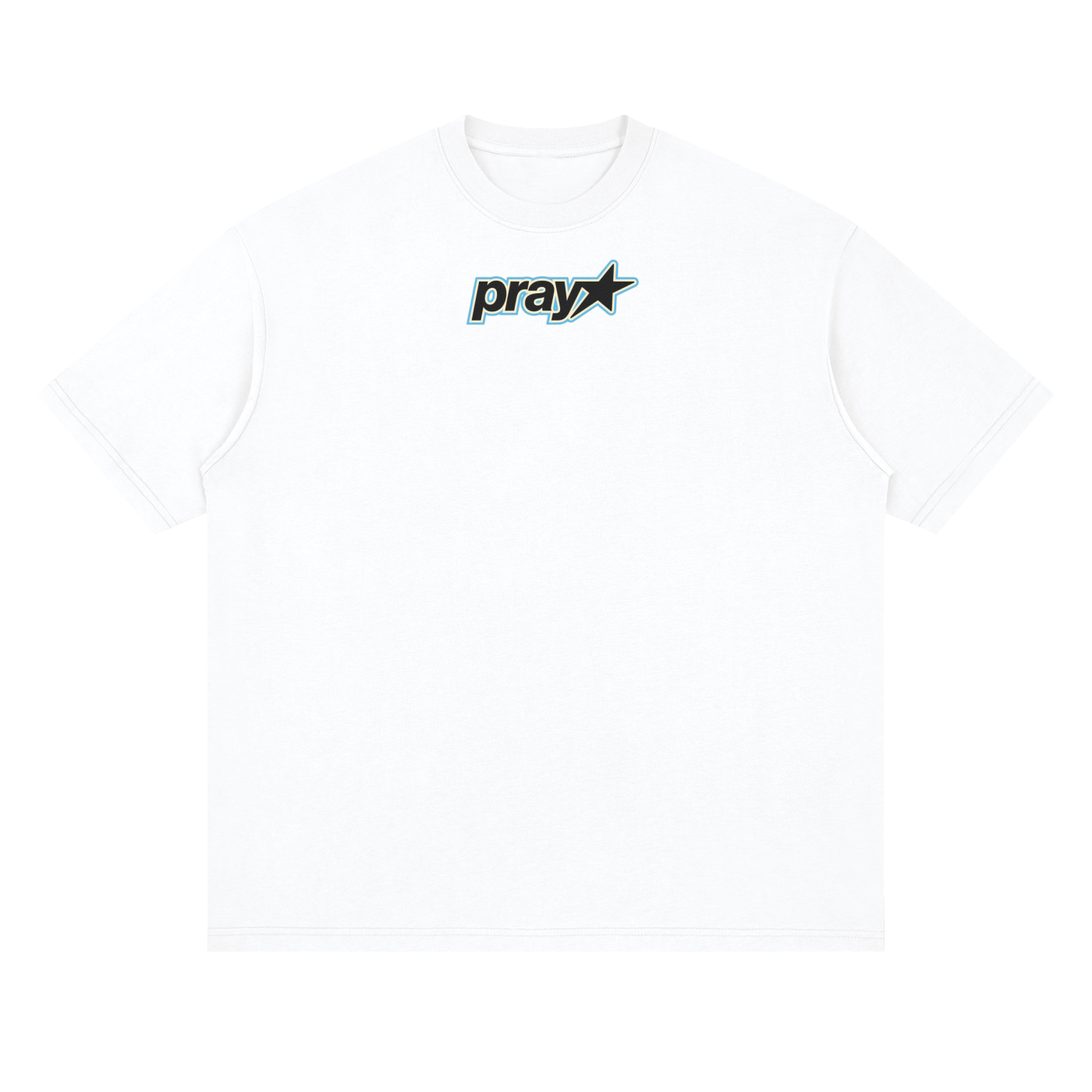 Pray Star Streetwear Loose Drop Shoulder T-Shirt