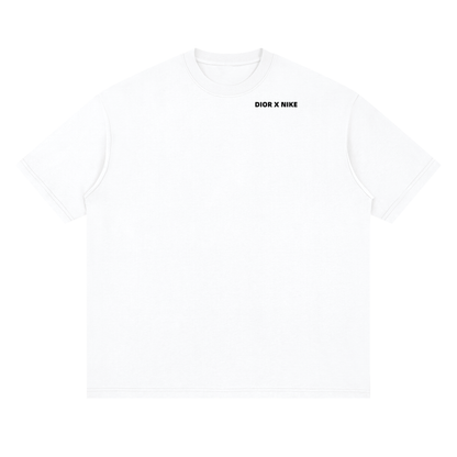 Dior X Nike Streetwear Loose Drop Shoulder T-Shirt