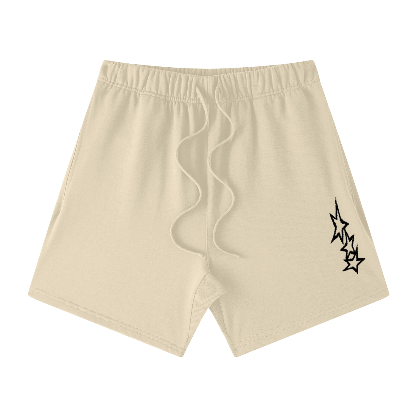 Triple star Unisex Earth Tone Loose Fit Cotton Shorts