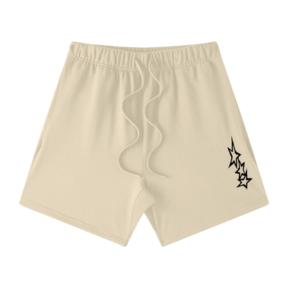 Triple star Unisex Earth Tone Loose Fit Cotton Shorts