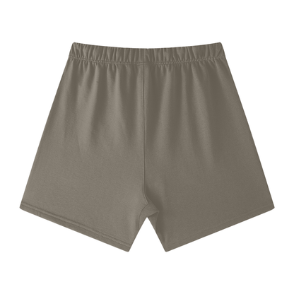 Essence Logo Unisex Earth Tone Loose Fit Cotton Shorts