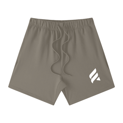 Essence Logo Unisex Earth Tone Loose Fit Cotton Shorts