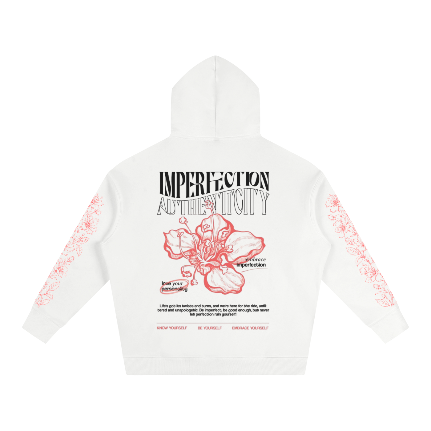 Love Yourself Oversize Fleeced Hoodie