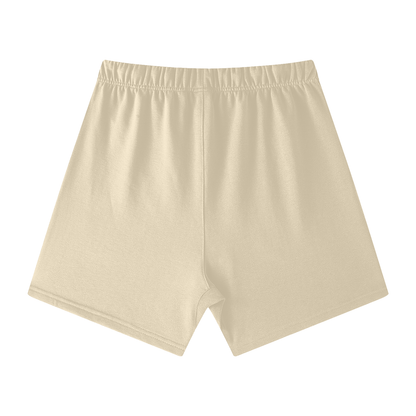 Triple star Unisex Earth Tone Loose Fit Cotton Shorts