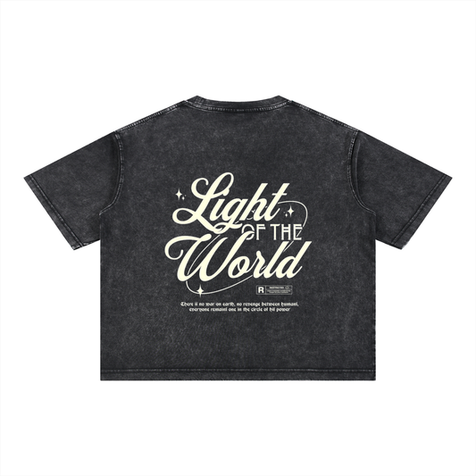 Light of the World Mineral Wash Boxy Cotton T-Shirt