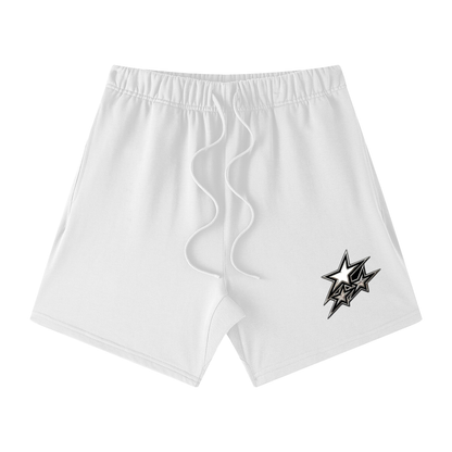 Shooting Star Unisex Earth Tone Loose Fit Cotton Shorts