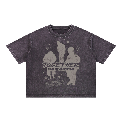 Together in Faith Wash Boxy Cotton T-Shirt