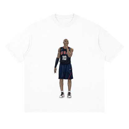 Kobe USA Shhh Streetwear Loose Drop Shoulder T-Shirt