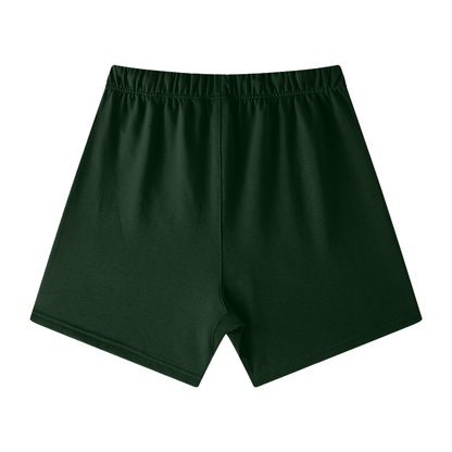 Essence Logo Unisex Earth Tone Loose Fit Cotton Shorts