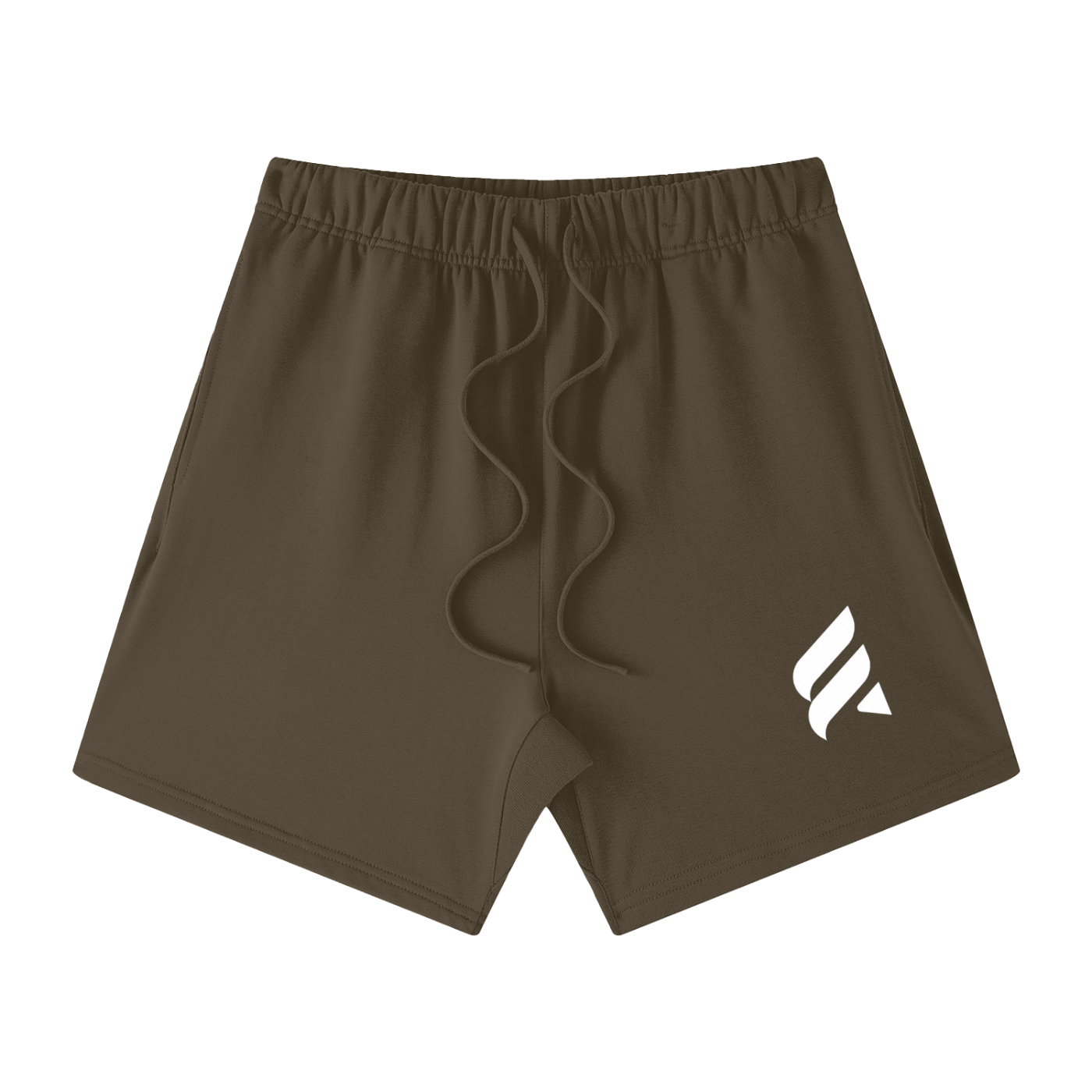 Essence Logo Unisex Earth Tone Loose Fit Cotton Shorts
