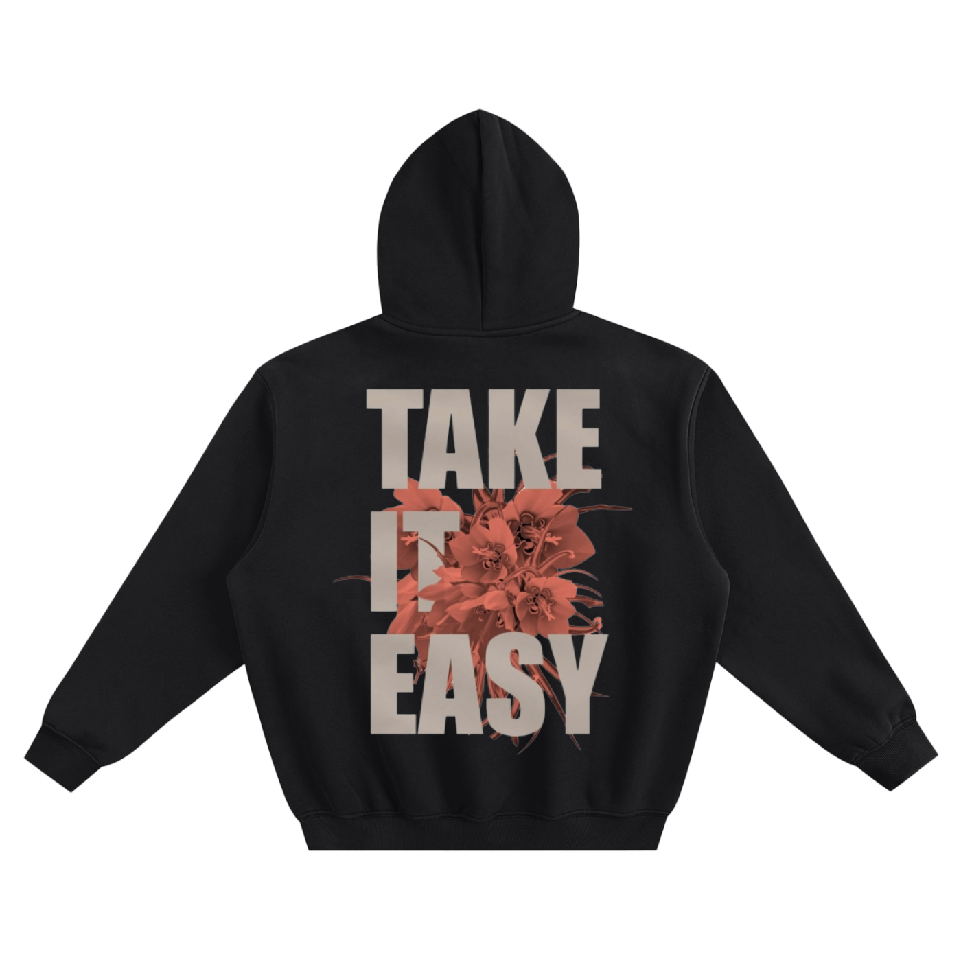 Take it Easy Fleeced Boxy Hoodie